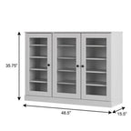 White 30 Solid WoodShoe Storage Cabinet