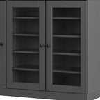 Gray 30 Solid WoodShoe Storage Cabinet