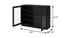 Black 30 Solid WoodShoe Storage Cabinet