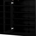 Black 30 Solid WoodShoe Storage Cabinet