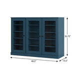Teal Blue 30 Solid WoodShoe Storage Cabinet