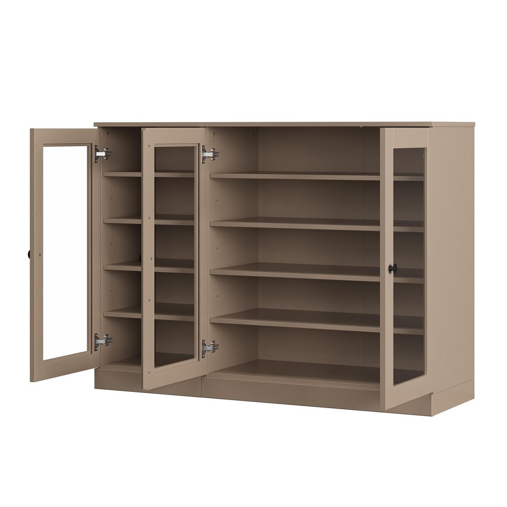 Beige 30 Solid WoodShoe Storage Cabinet