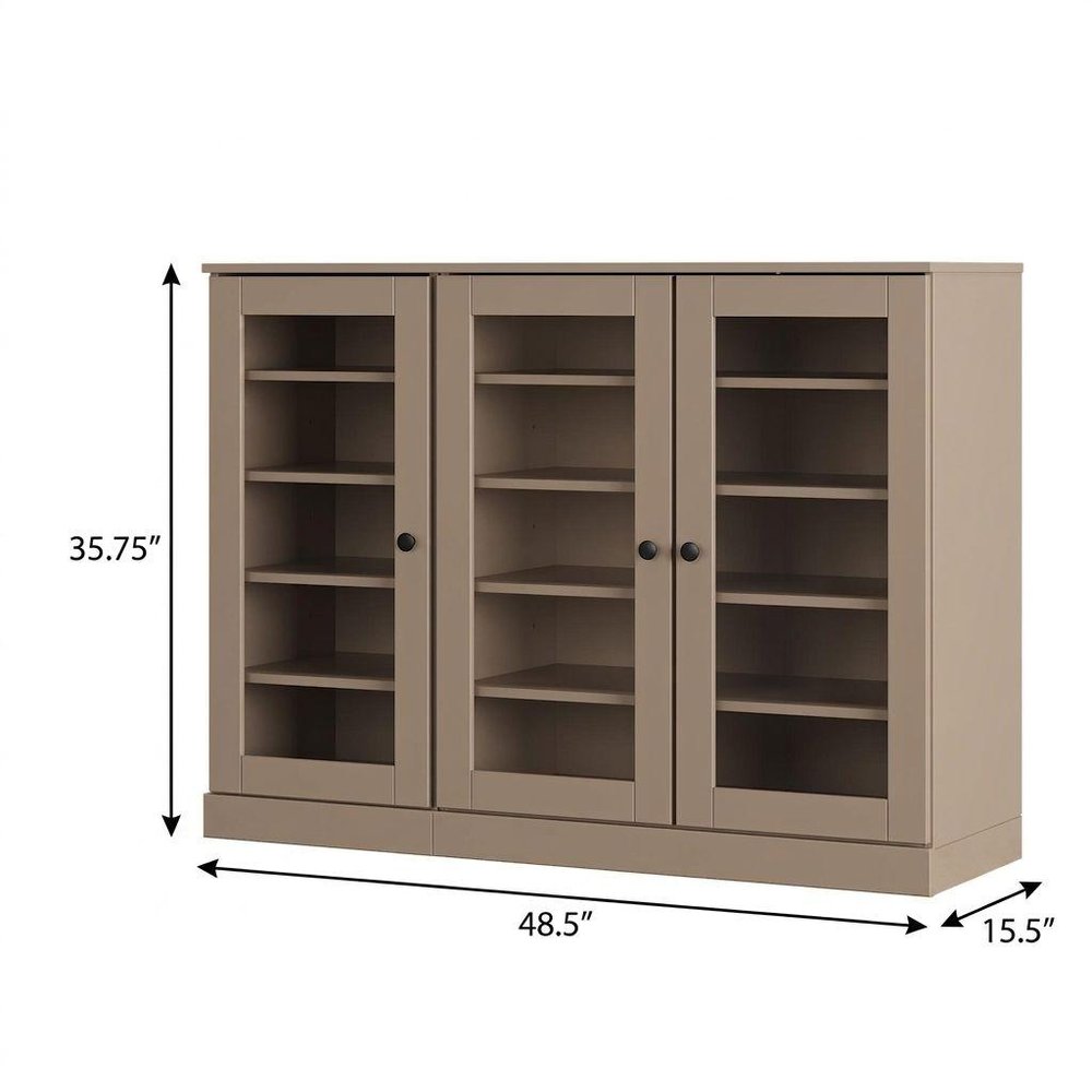 Beige 30 Solid WoodShoe Storage Cabinet