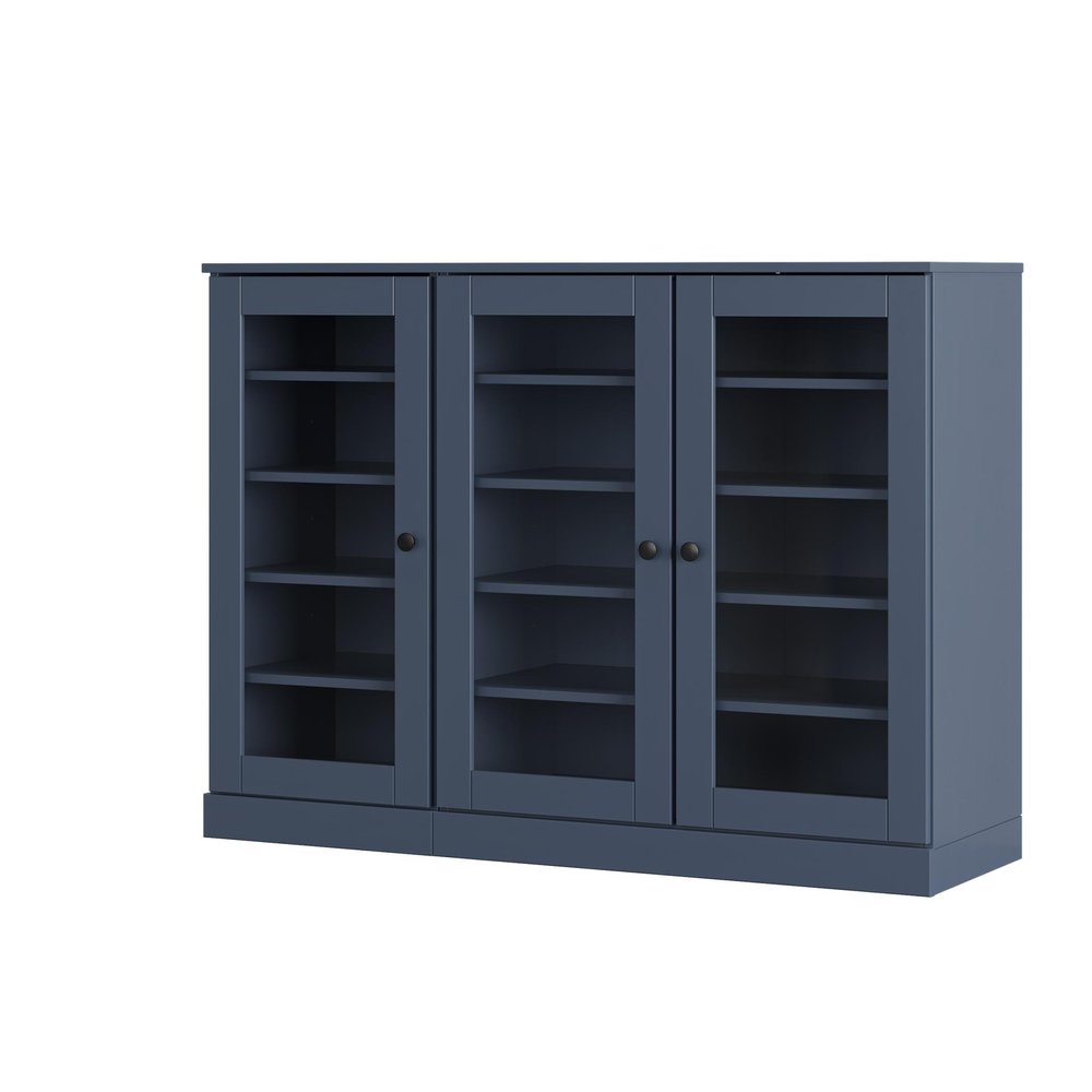 French Blue 30 Solid WoodShoe Storage Cabinet
