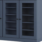 French Blue 30 Solid WoodShoe Storage Cabinet