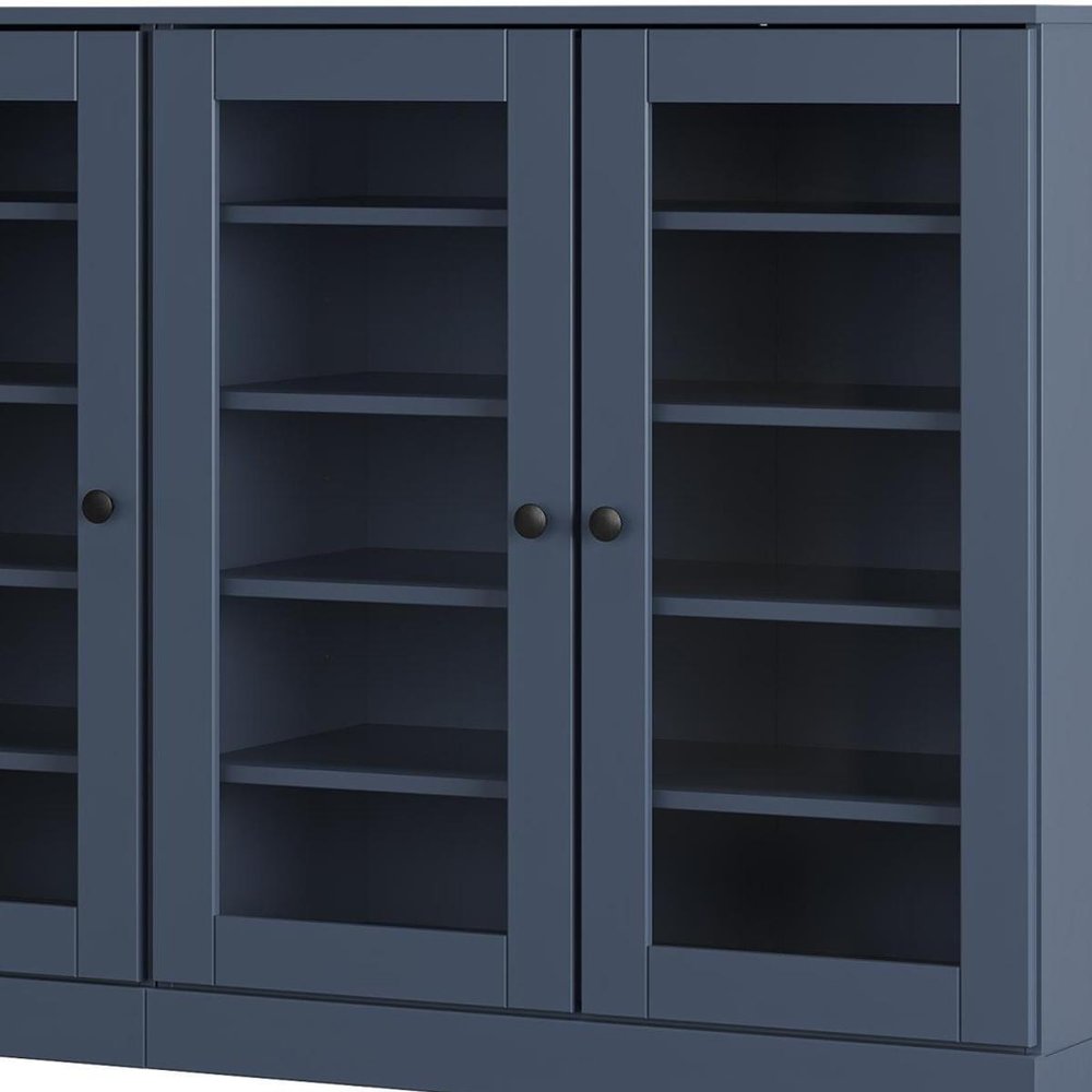 French Blue 30 Solid WoodShoe Storage Cabinet