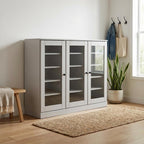 Off White 30 Solid WoodShoe Storage Cabinet