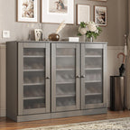Gray 30 Solid WoodShoe Storage Cabinet