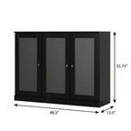 Black 30 Solid WoodShoe Storage Cabinet