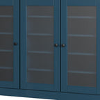 Teal Blue 30 Solid WoodShoe Storage Cabinet