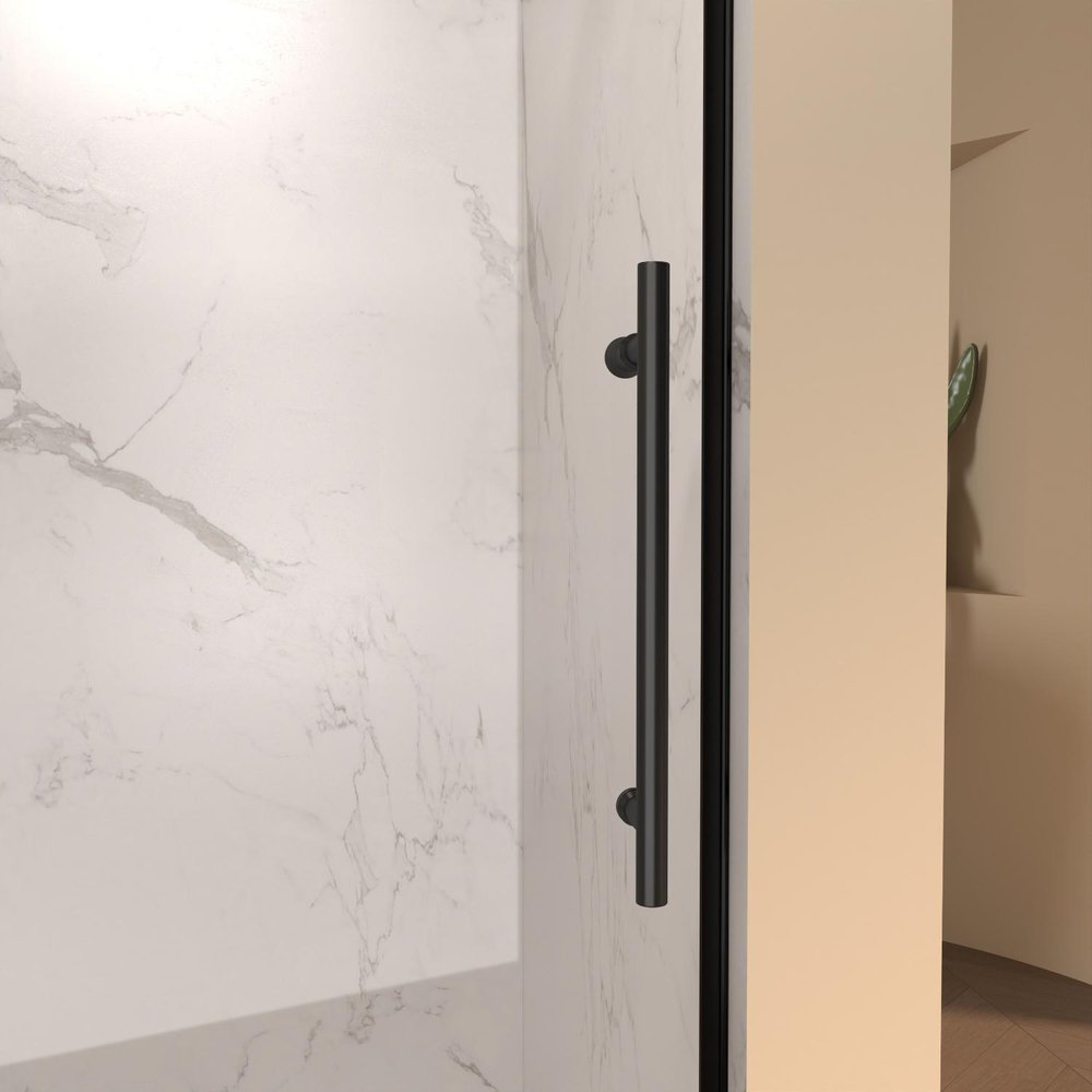 72" X 48" Aluminum And Tempered Glass Shower Door