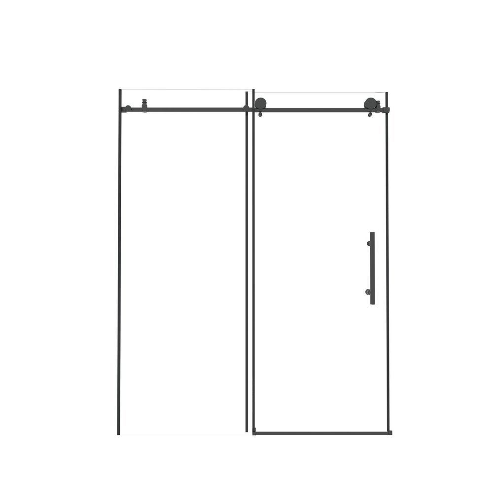 76" X 48" Aluminum and Tempered Glass Shower Door