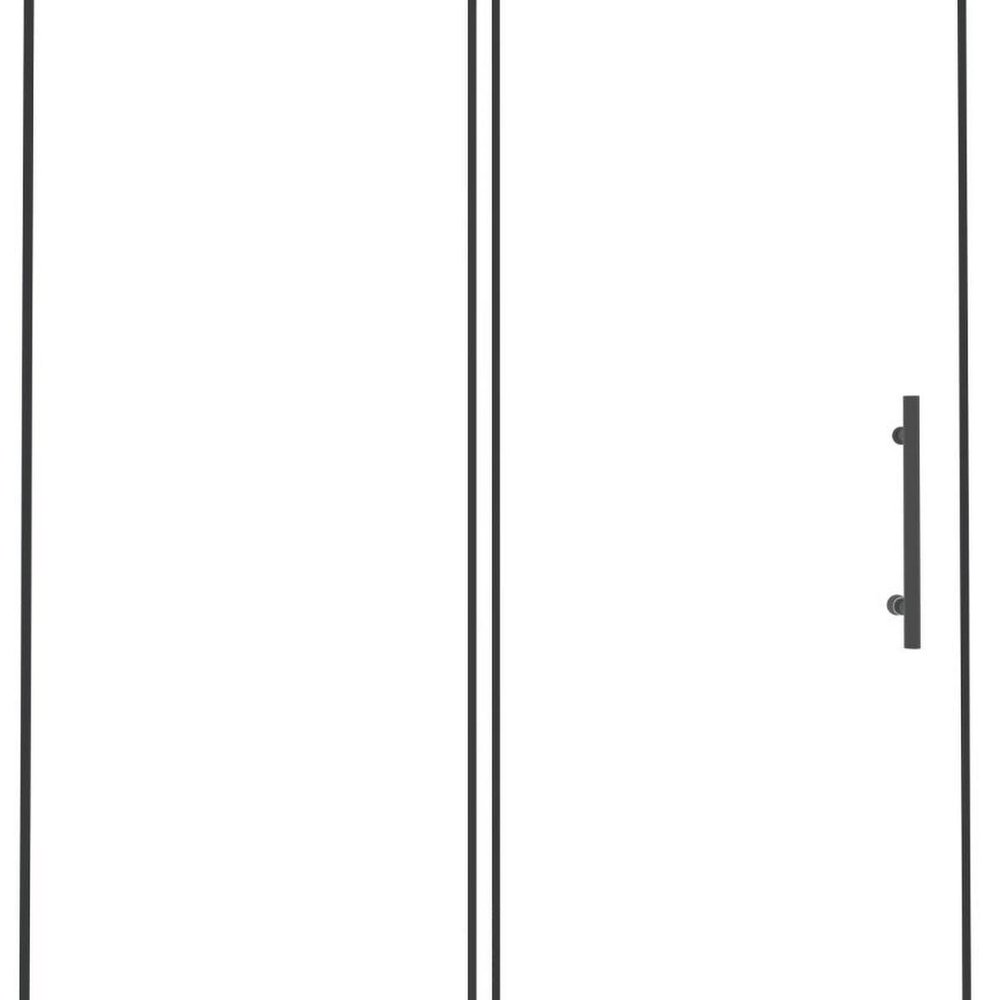 76" X 48" Aluminum and Tempered Glass Shower Door