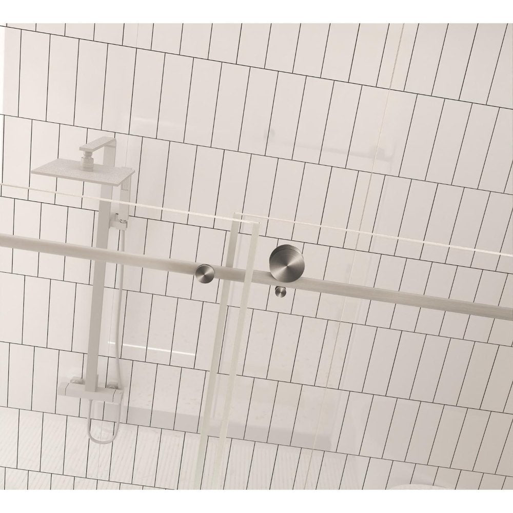 76" X 48" Tempered Glass Shower Door