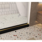 76" X 48" Aluminum And Tempered Glass Shower Door