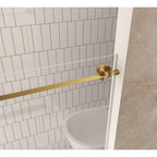 76" X 48" Aluminum And Tempered Glass Shower Door