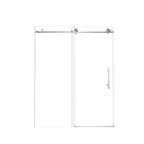 76" X 60" Tempered Glass Shower Door