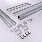 72" X 48" Aluminum and Tempered Glass Shower Door
