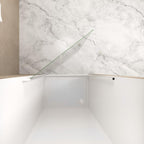 72" X 30" Aluminum And Tempered Glass Shower Door