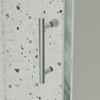 71" X 56" Metal And Tempered Glass Shower Door