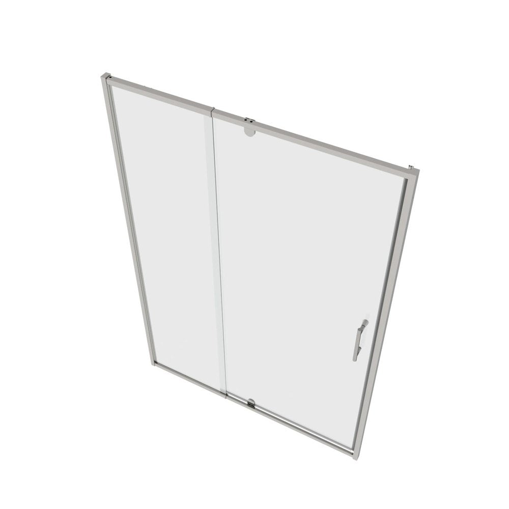 71" X 56" Metal And Tempered Glass Shower Door