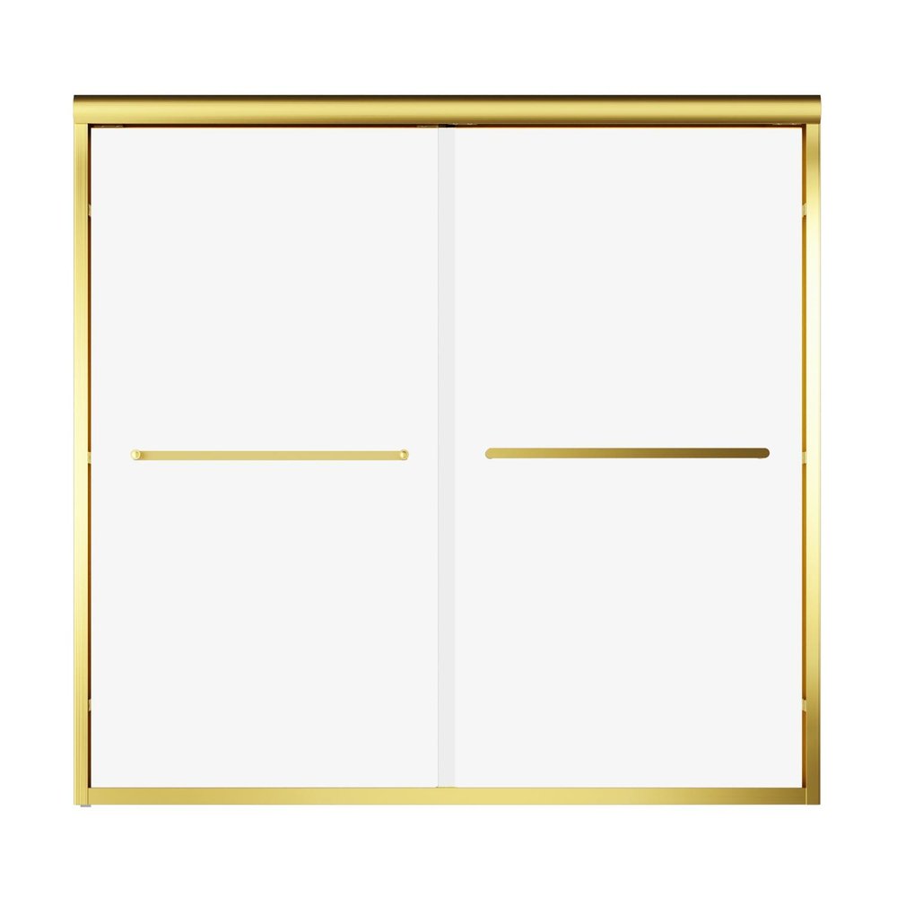 57" X 60" Aluminum and Tempered Glass Shower Door