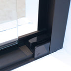 75" X 60" Aluminum And Tempered Glass Shower Door