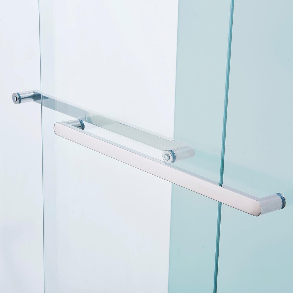 60" X 60" Aluminum And Tempered Glass Tub Door