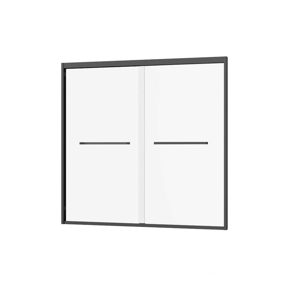 58" X 60" Aluminum And Tempered Glass Tub Door