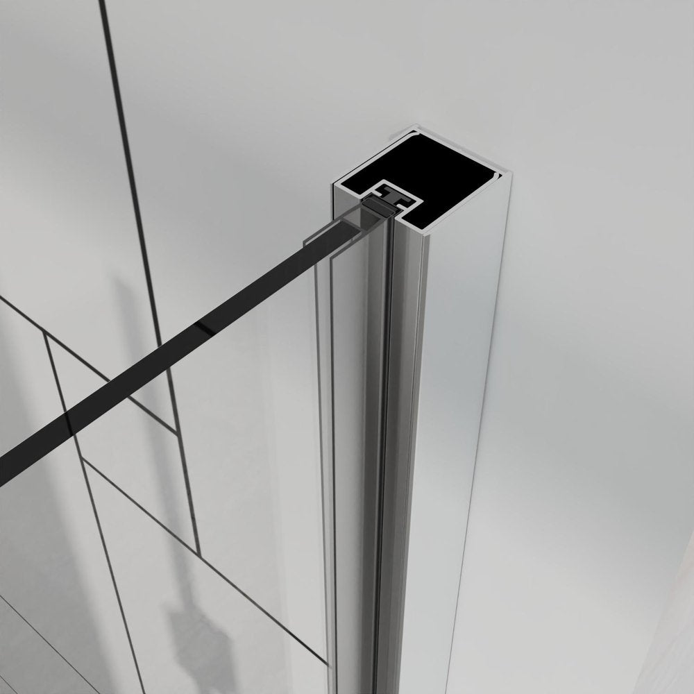 72" X 32" Aluminum And Tempered Glass Shower Door