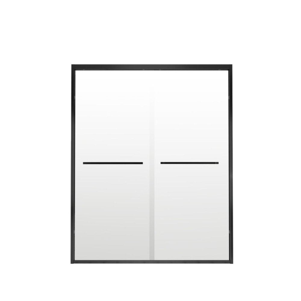 74" X 60" Aluminum And Tempered Glass Shower Door
