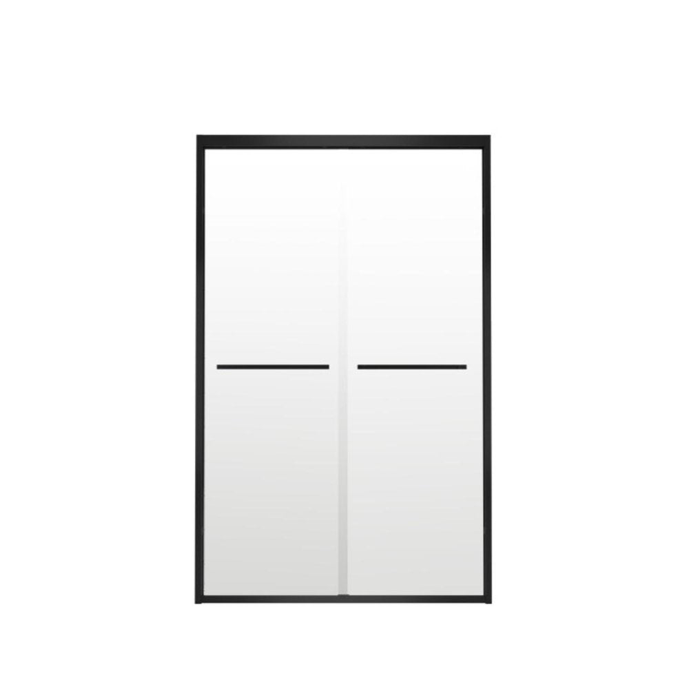 76" X 48" Aluminum And Tempered Glass Shower Door