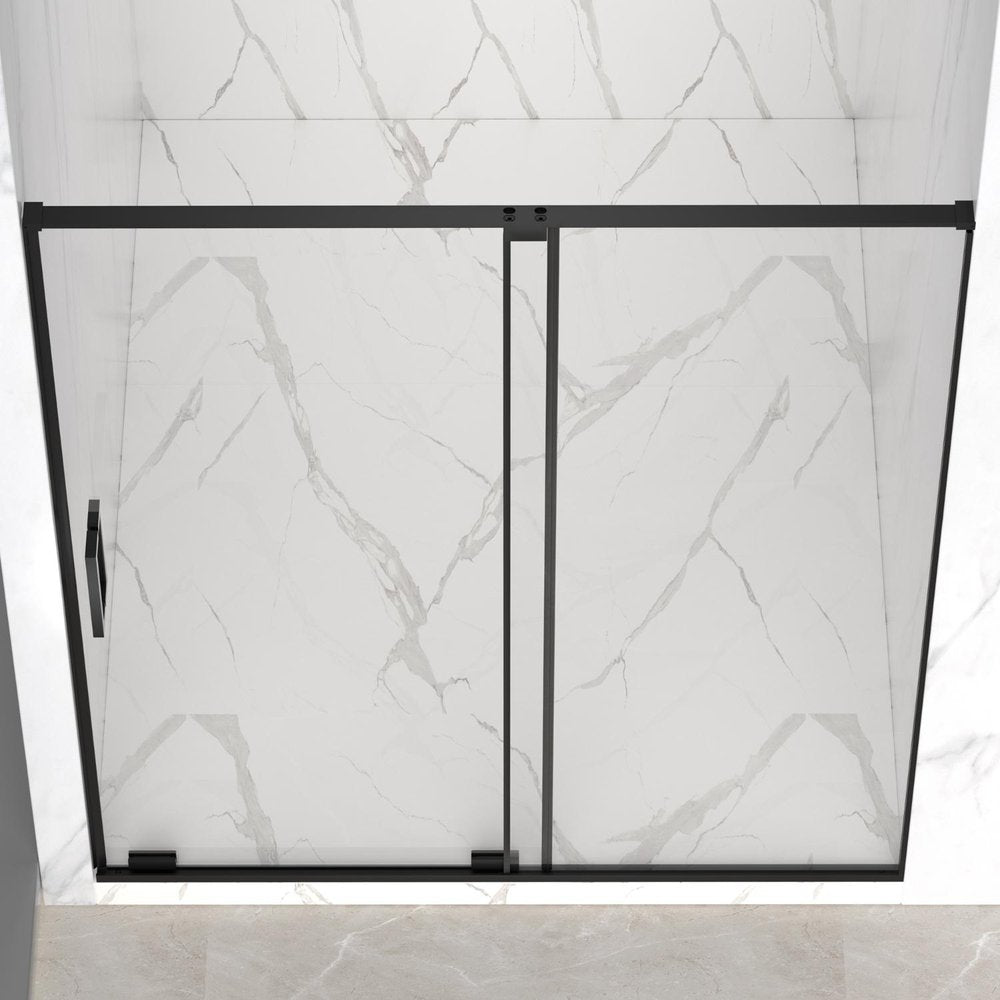 72" X 60" Aluminum and Tempered Glass Shower Door