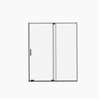72" X 60" Aluminum and Tempered Glass Shower Door