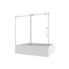 63" X 60" Tempered Glass Tub Door