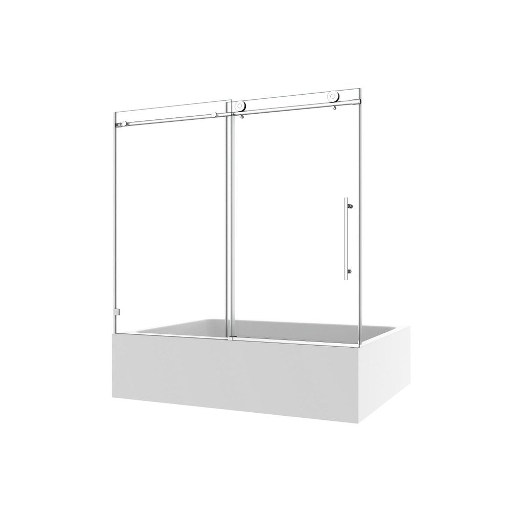 63" X 60" Tempered Glass Tub Door