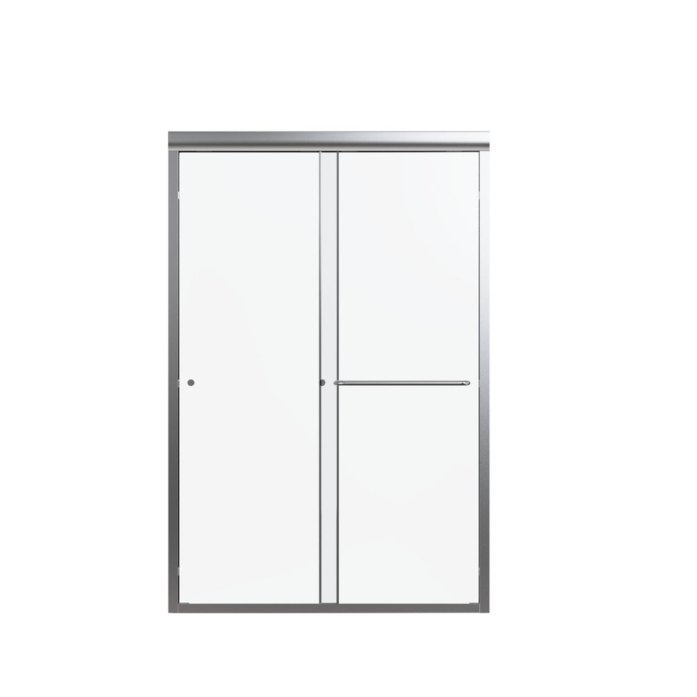 72" X 48" Aluminum And Tempered Glass Shower Door