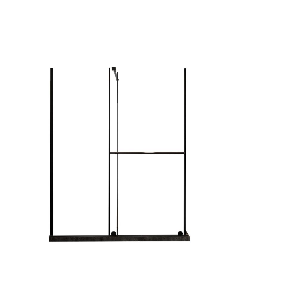 72" X 60" Aluminum And Tempered Glass Shower Door