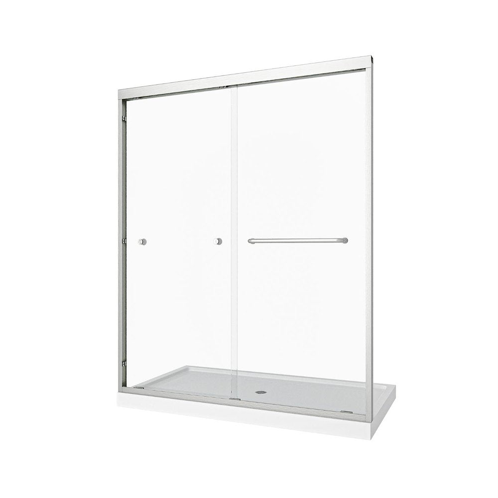 72" X 60" Aluminum And Tempered Glass Shower Door