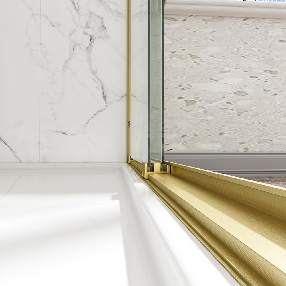 72" X 60" Aluminum And Tempered Glass Shower Door