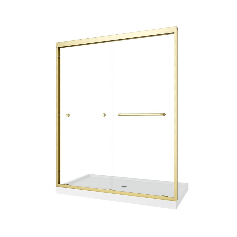 72" X 60" Aluminum And Tempered Glass Shower Door