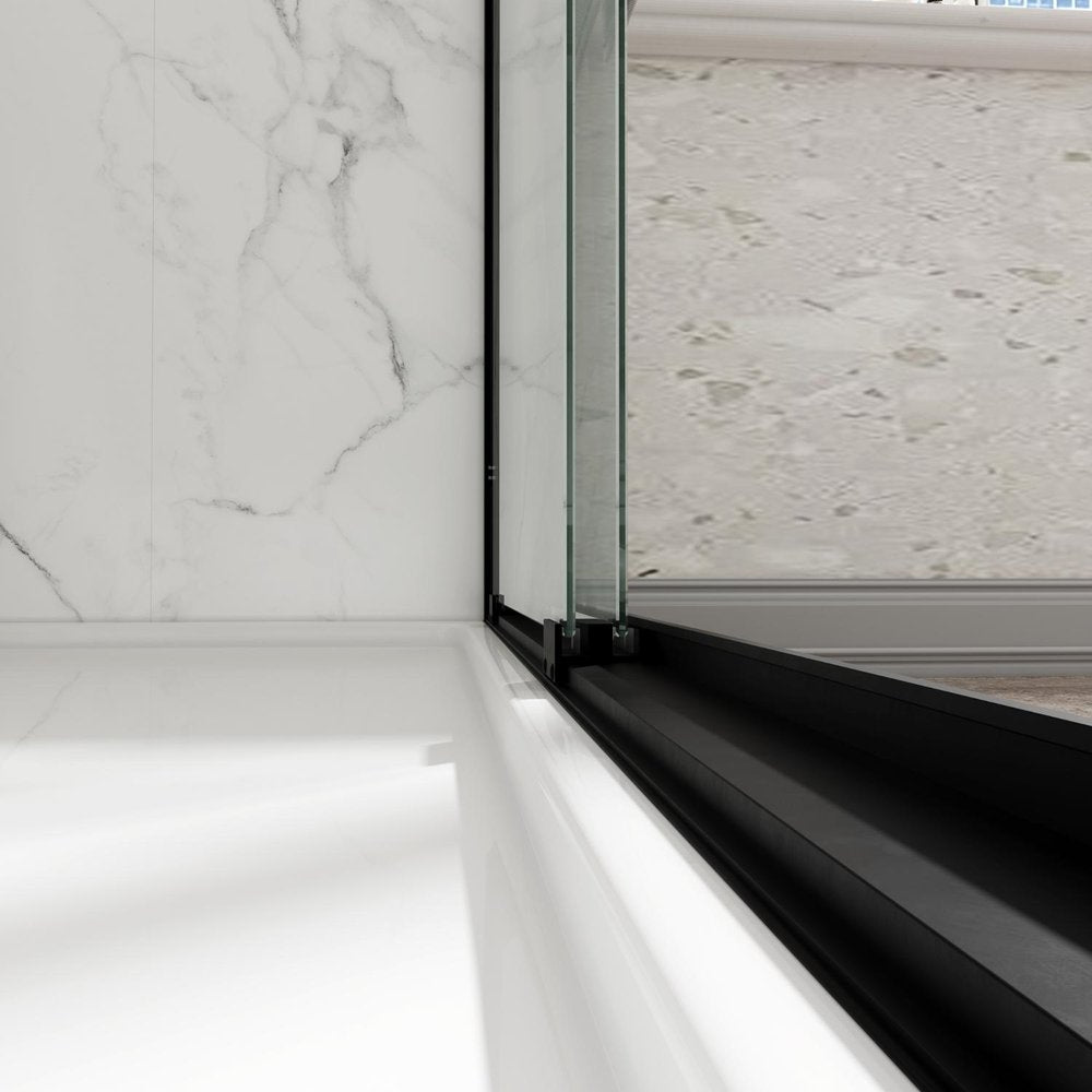 72" X 60" Aluminum And Tempered Glass Shower Door