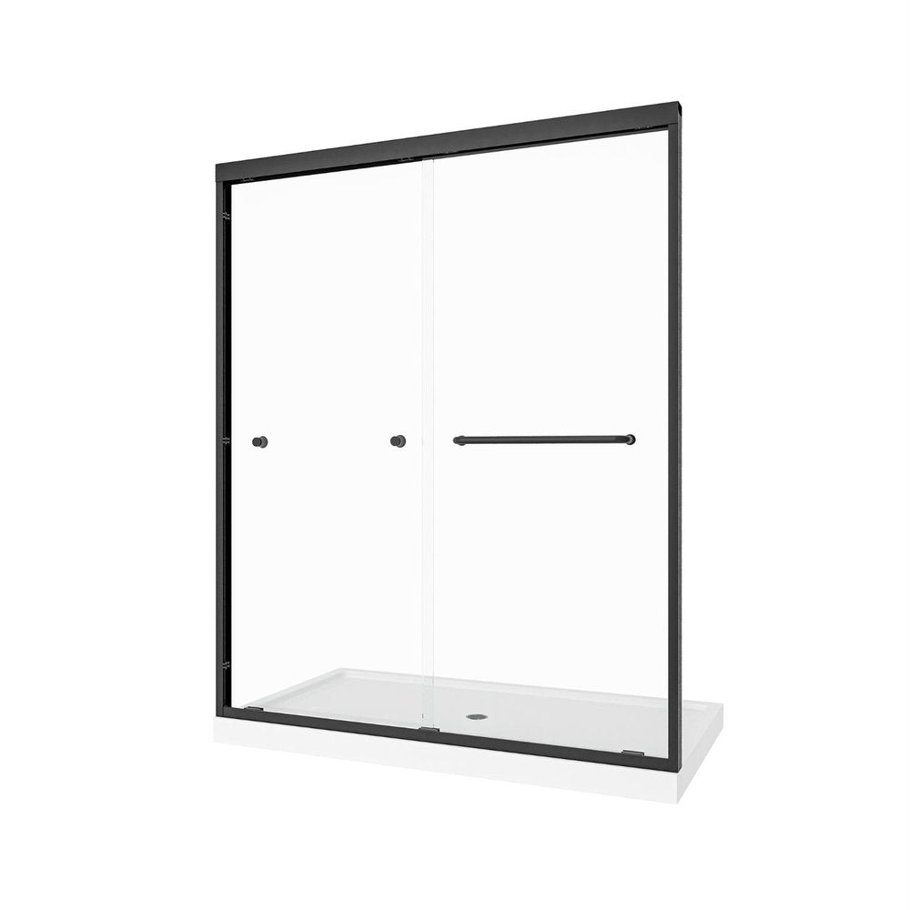 72" X 60" Aluminum And Tempered Glass Shower Door