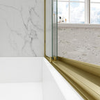 60" X 60" Aluminum And Tempered Glass Tub Door