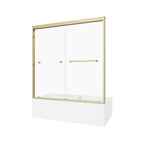 60" X 60" Aluminum And Tempered Glass Tub Door