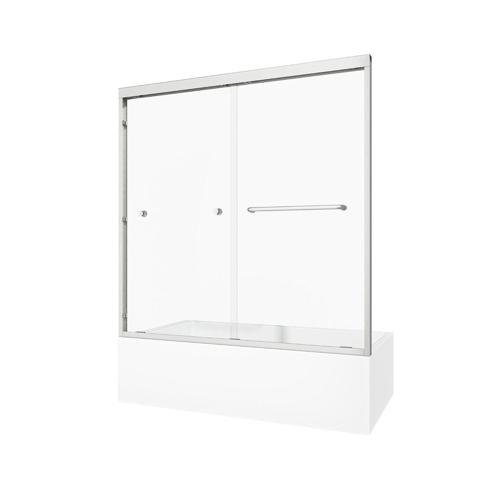 60" X 60" Aluminum And Tempered Glass Tub Door