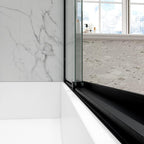 60" X 60" Aluminum And Tempered Glass Tub Door