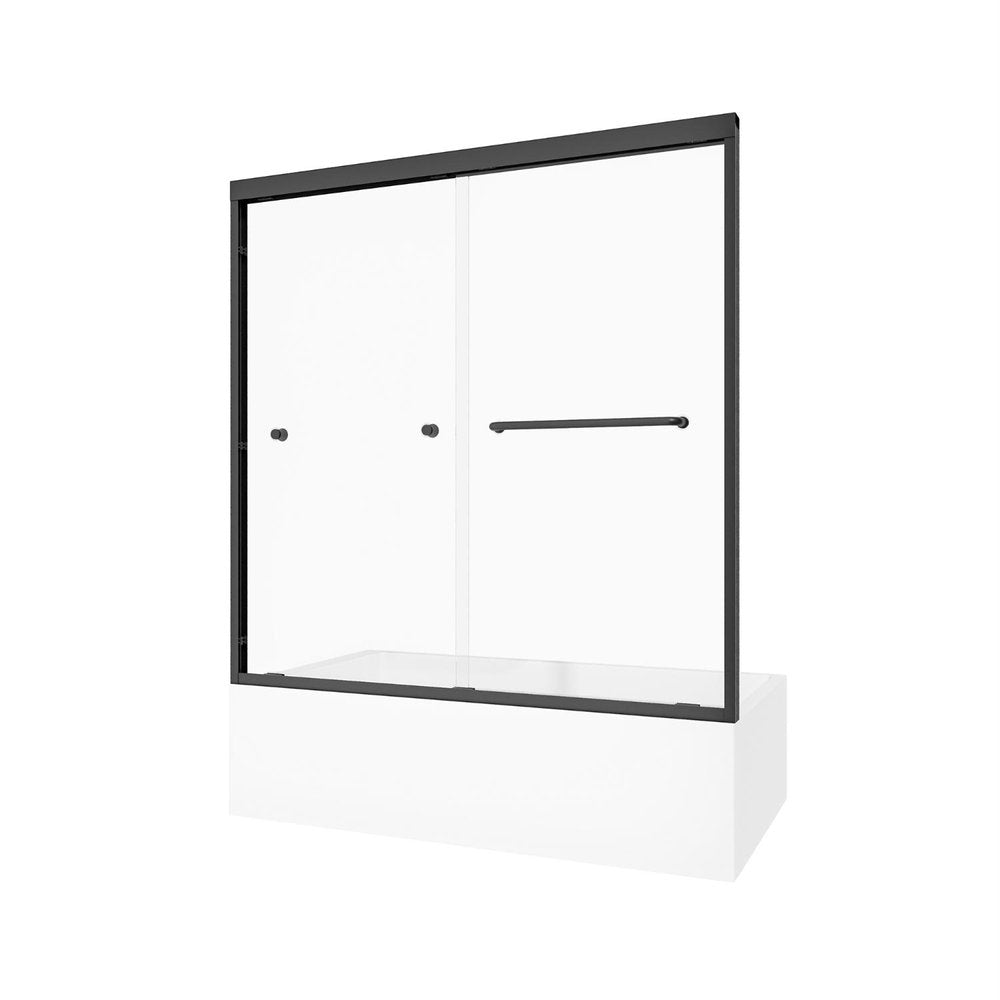 60" X 60" Aluminum And Tempered Glass Tub Door
