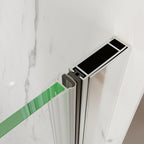 72" X 34" Aluminum And Tempered Glass Shower Door
