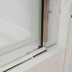 72" X 34" Aluminum And Tempered Glass Shower Door